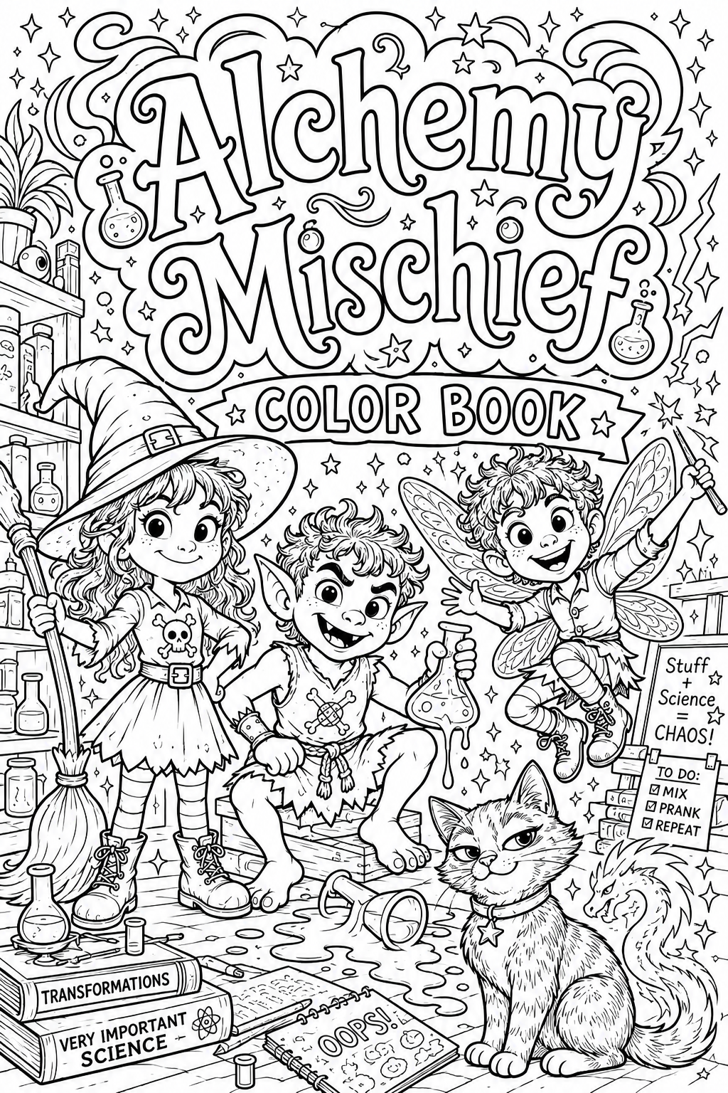 Alchemy Mischief coloring book cover