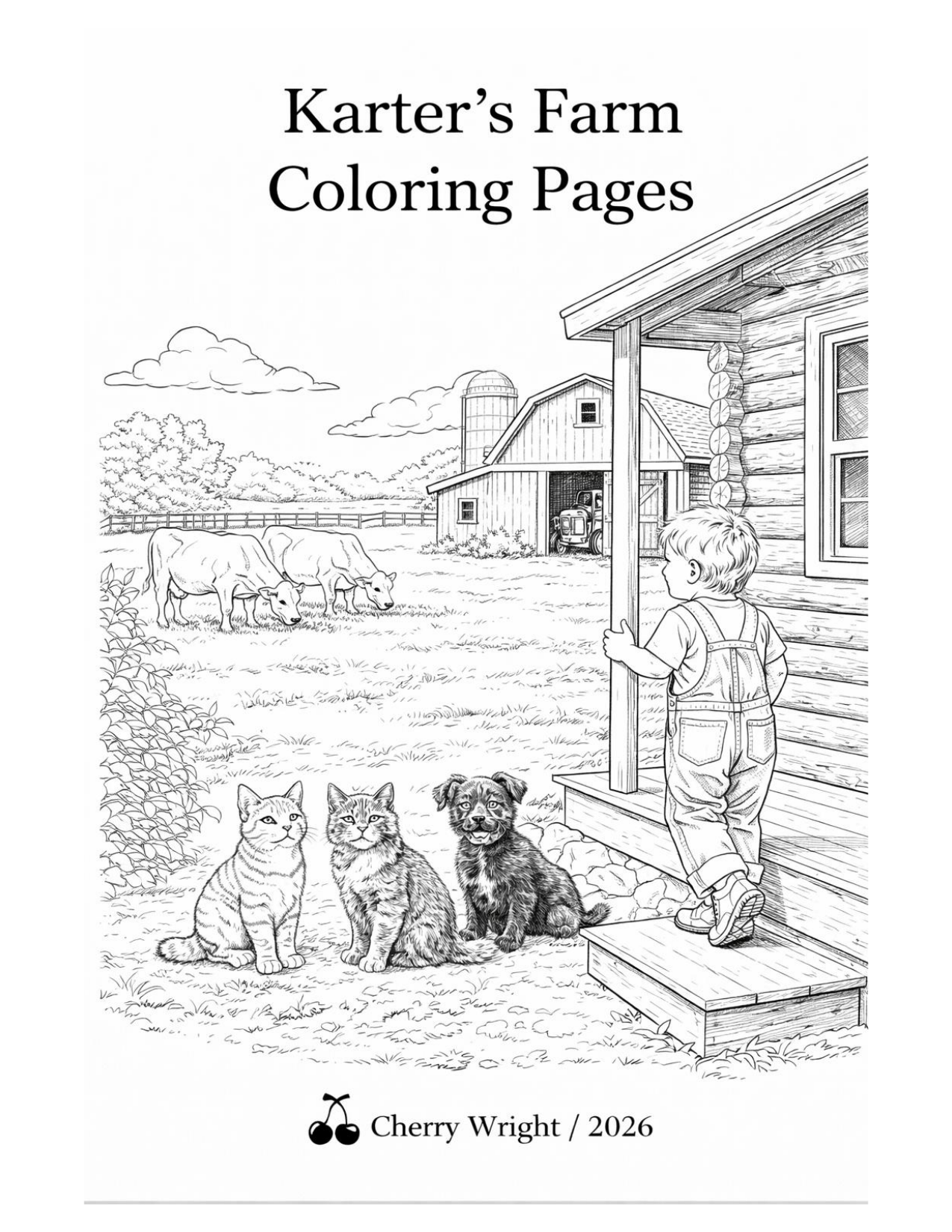 Karter’s Farm coloring page 1